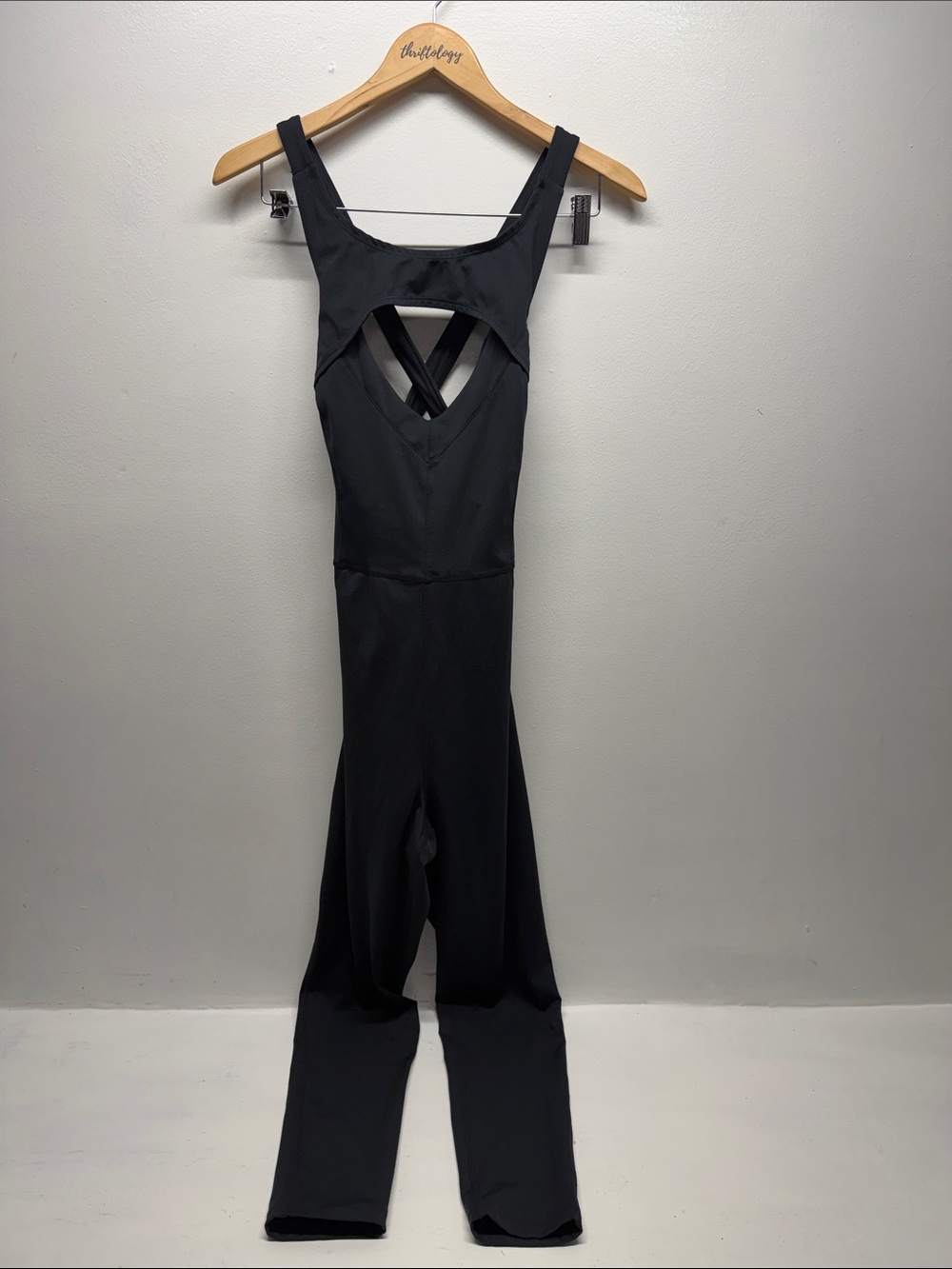 FP Movement Jumpsuit One Piece Crisscross Back Stretch Cut Out Black Size Large